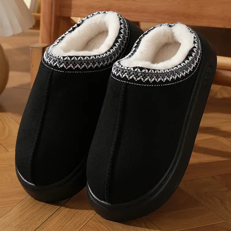 Plush Platform Winter Home Slippers