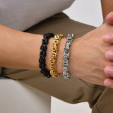 'RIDGE' Byzantine Stainless Steel Bracelet