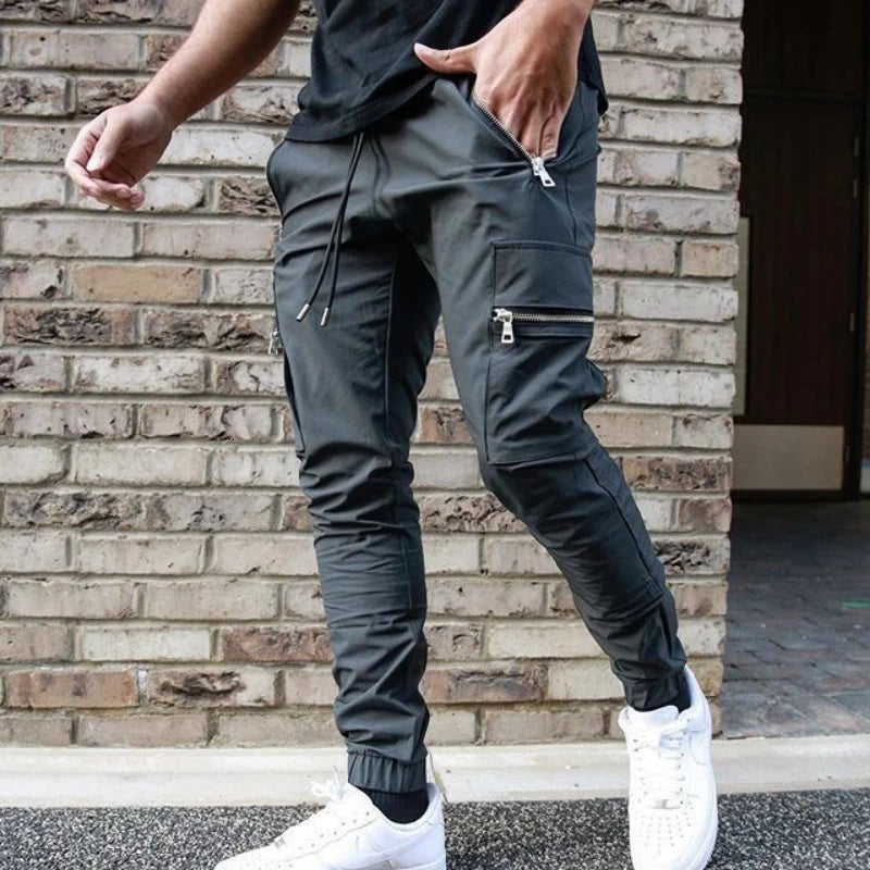 Slim Fit Drawstring Cargo Pants