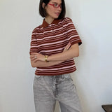 'AERIA' Relaxed Striped Knit Polo