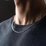 'Urban Forge Figaro Chain Necklace – Stainless Steel Classic Men's Necklace'