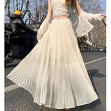 Grace Pleated Maxi Skirt