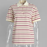 'AERIA' Relaxed Striped Knit Polo