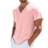 ‘Coastal Linen V-Neck Tee’