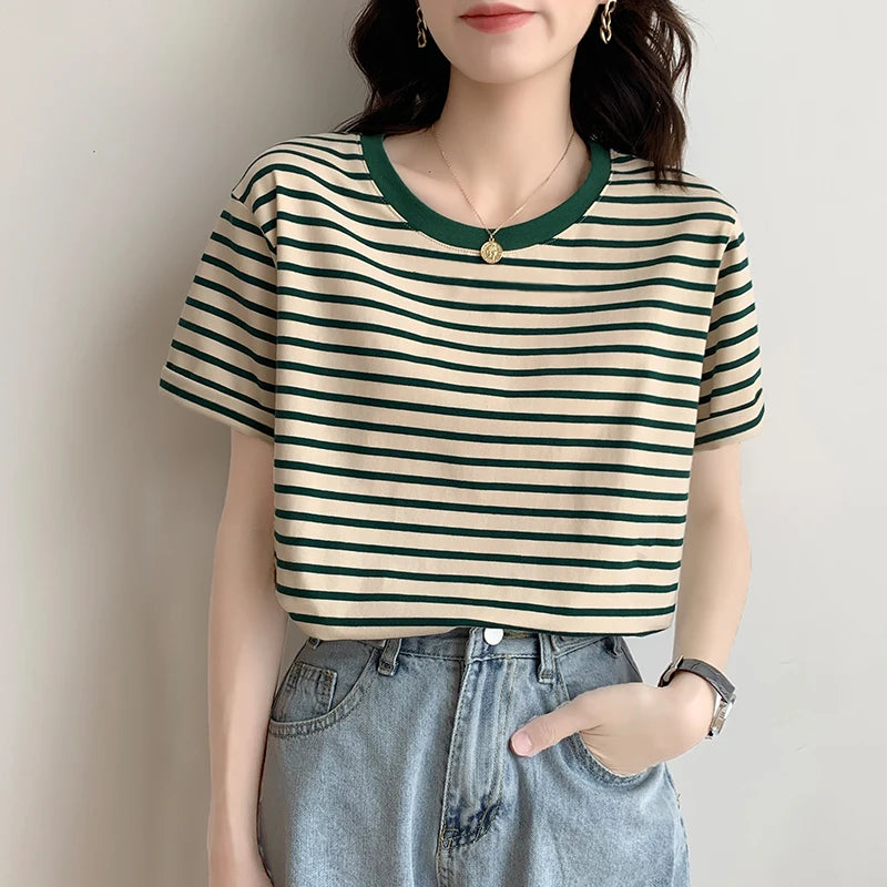 'LUNEA' Relaxed Striped Tee