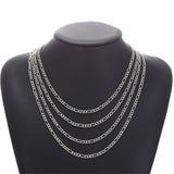 'Urban Forge Figaro Chain Necklace – Stainless Steel Classic Men's Necklace'