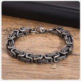 'RIDGE' Byzantine Stainless Steel Bracelet