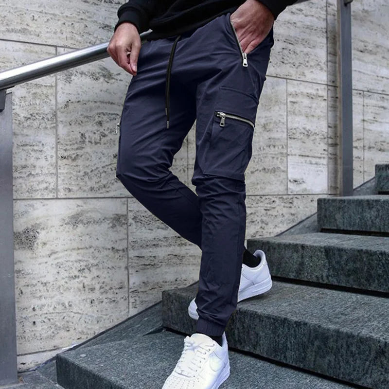 Slim Fit Drawstring Cargo Pants