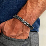 'RIDGE' Byzantine Stainless Steel Bracelet