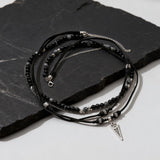 'RIDGE' Layered Stainless Steel Pendant Necklace