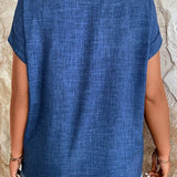 'AERIA' Relaxed V-Neck Blouse