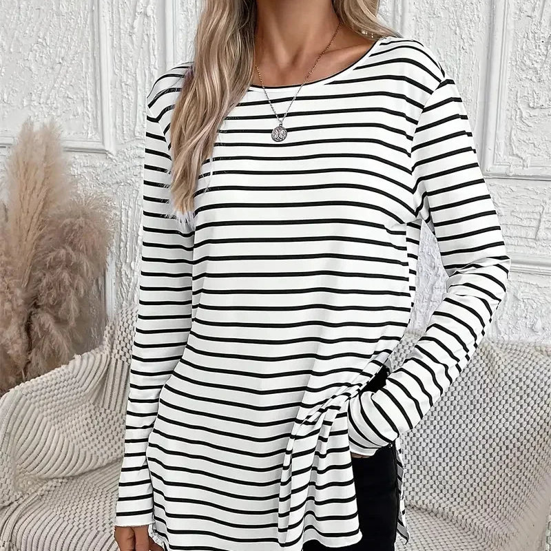 Striped Crew Neck Long Sleeve