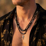 'RIDGE' Layered Stainless Steel Pendant Necklace
