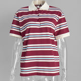 'AERIA' Relaxed Striped Knit Polo