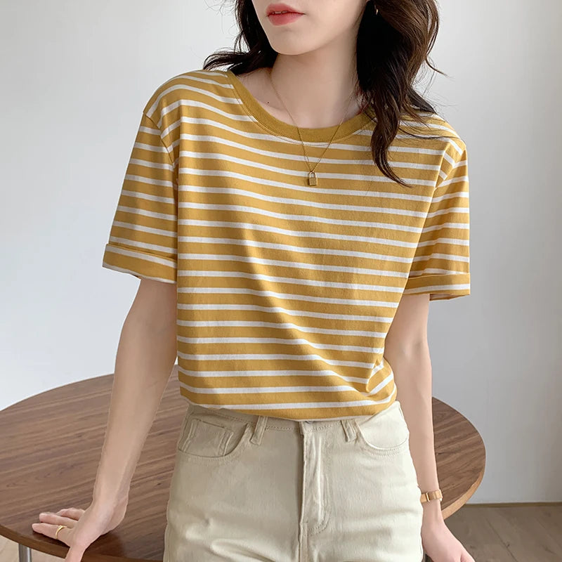 'LUNEA' Relaxed Striped Tee