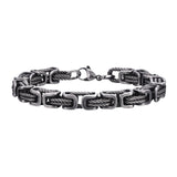 'RIDGE' Byzantine Stainless Steel Bracelet