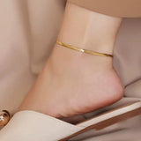 'RIDGE' Stainless Steel Snake Chain Anklet