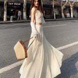 Grace Pleated Maxi Skirt