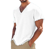 ‘Coastal Linen V-Neck Tee’