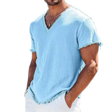 ‘Coastal Linen V-Neck Tee’