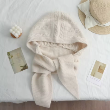 Knit Balaclava Hooded Scarf