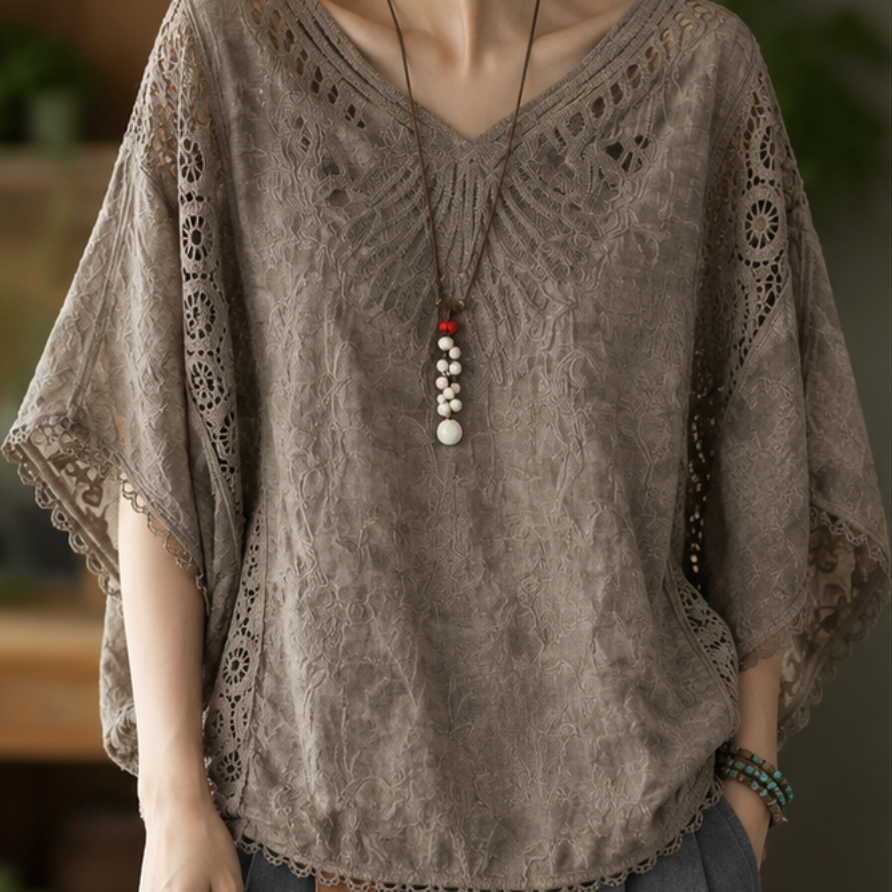 Aria Boho Embroidered Blouse