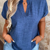 'AERIA' Relaxed V-Neck Blouse