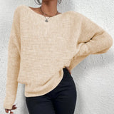 Relaxed Knit Off-Shoulder Sweater