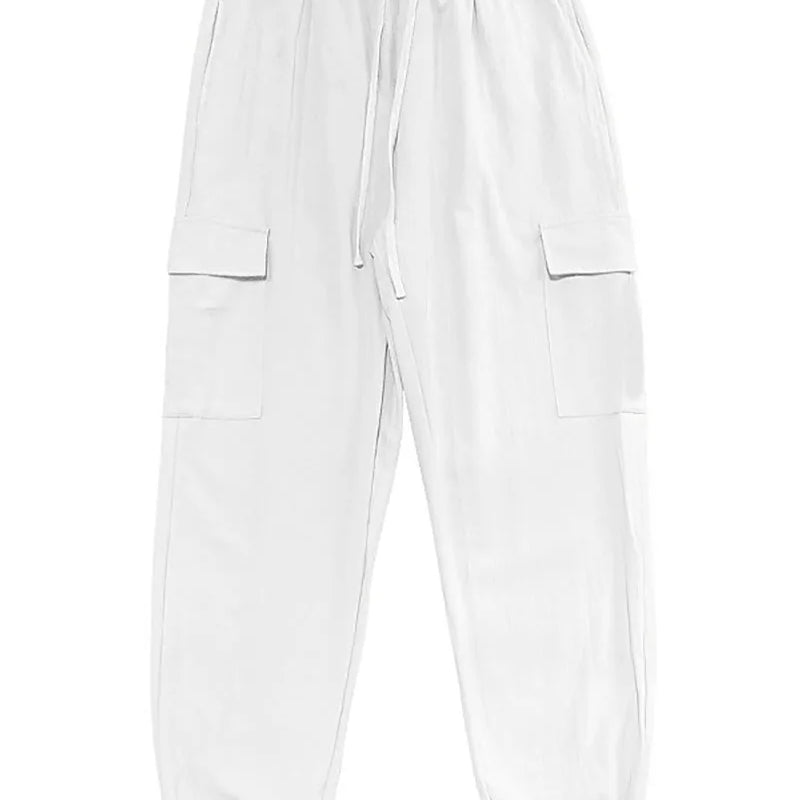 ‘Nomad’ Linen Cargo Joggers