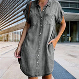 ‘Savannah’ Denim Shirt Dress